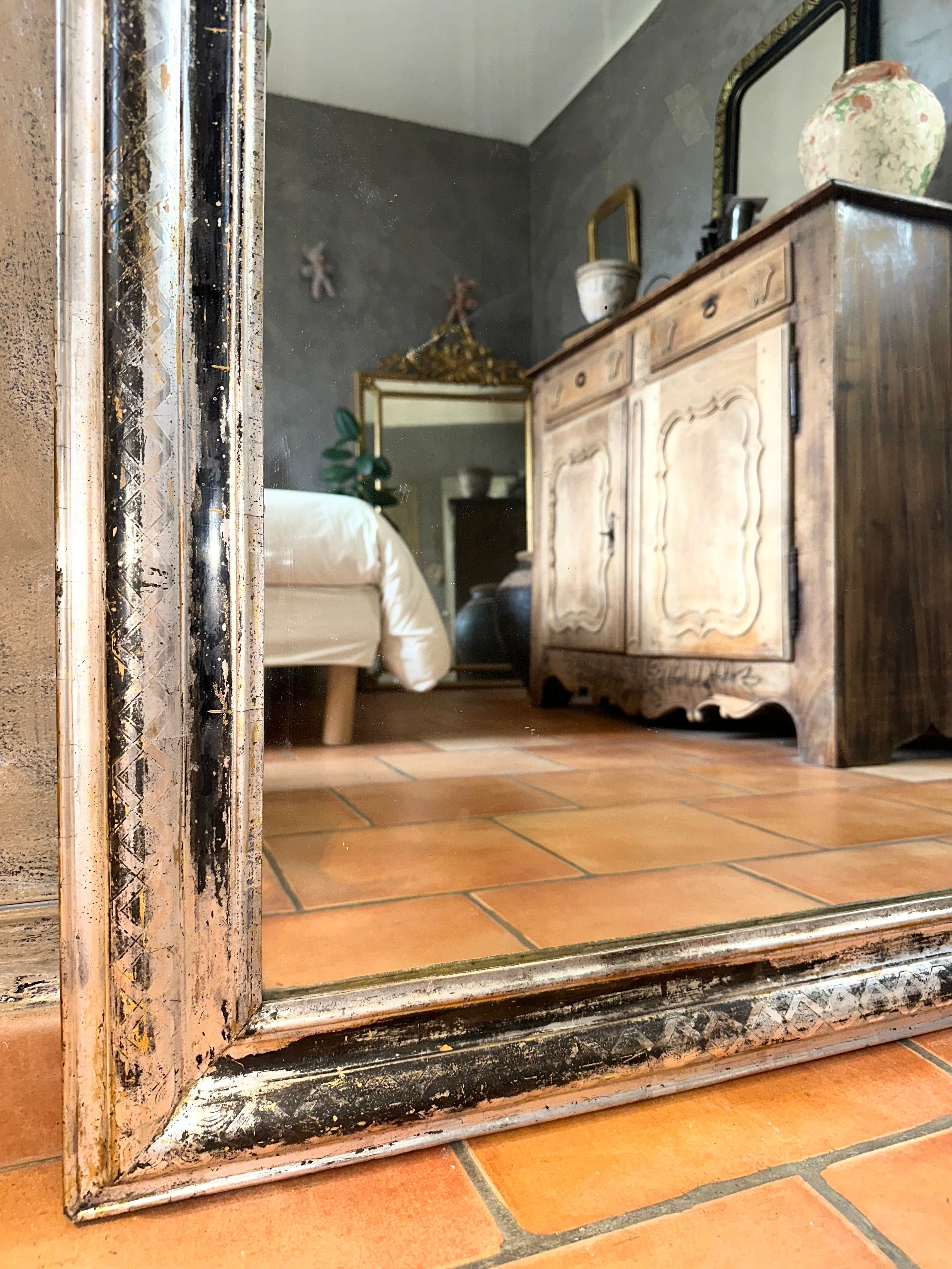 Andrea - Miroir Louis-Philippe argenté XIXème