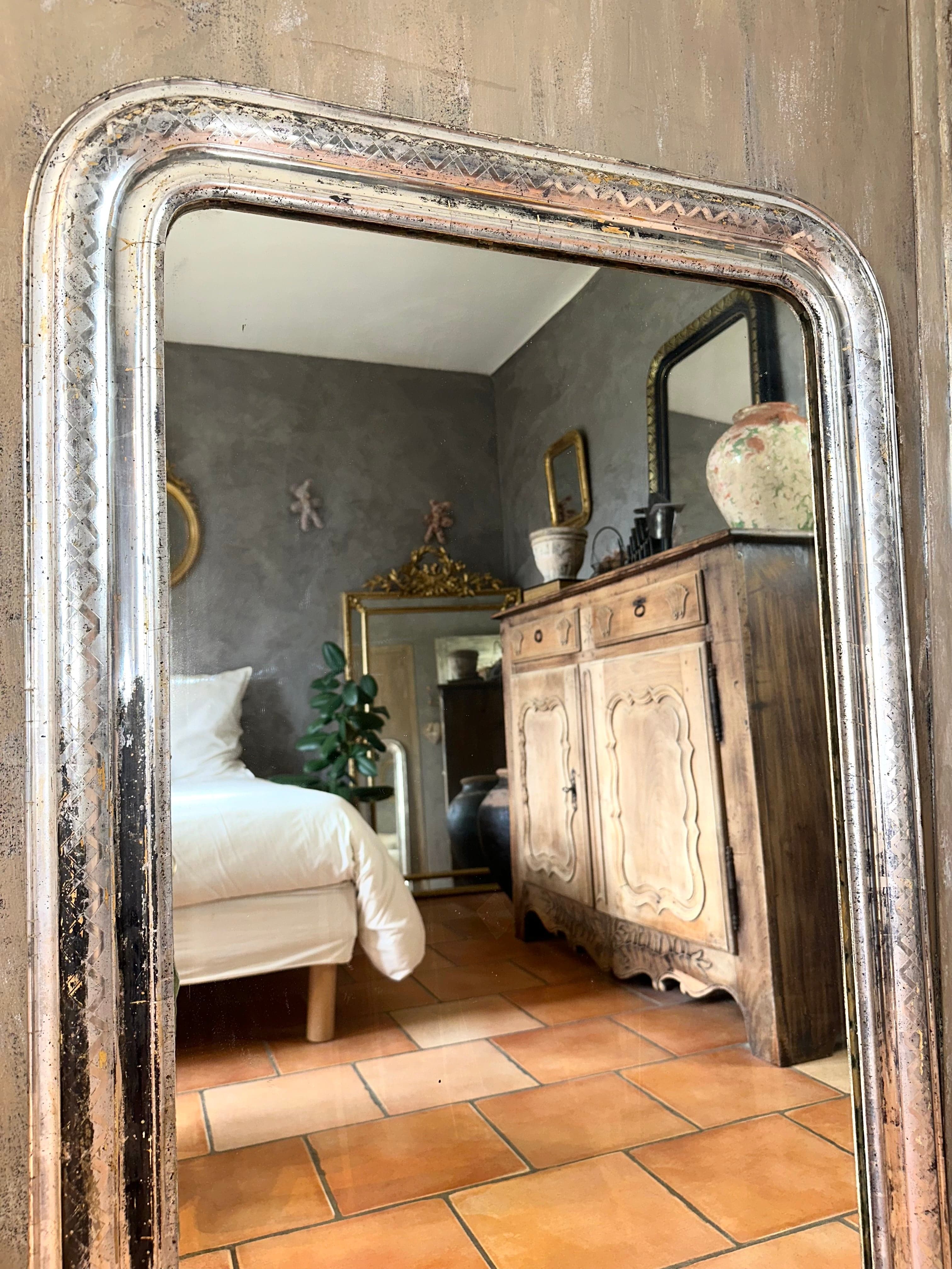 Andrea - Miroir Louis-Philippe argenté XIXème