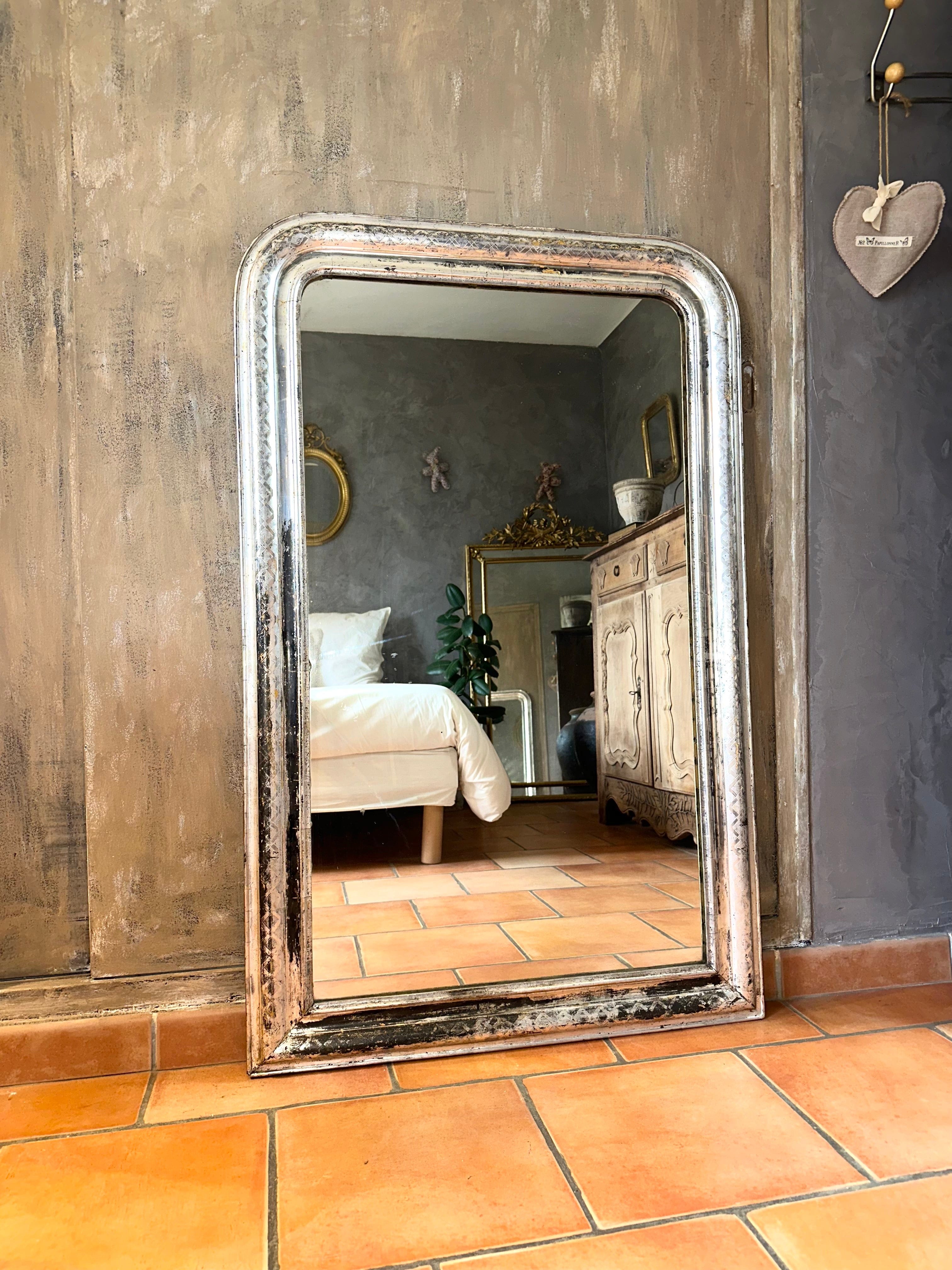 Andrea - Miroir Louis-Philippe argenté XIXème