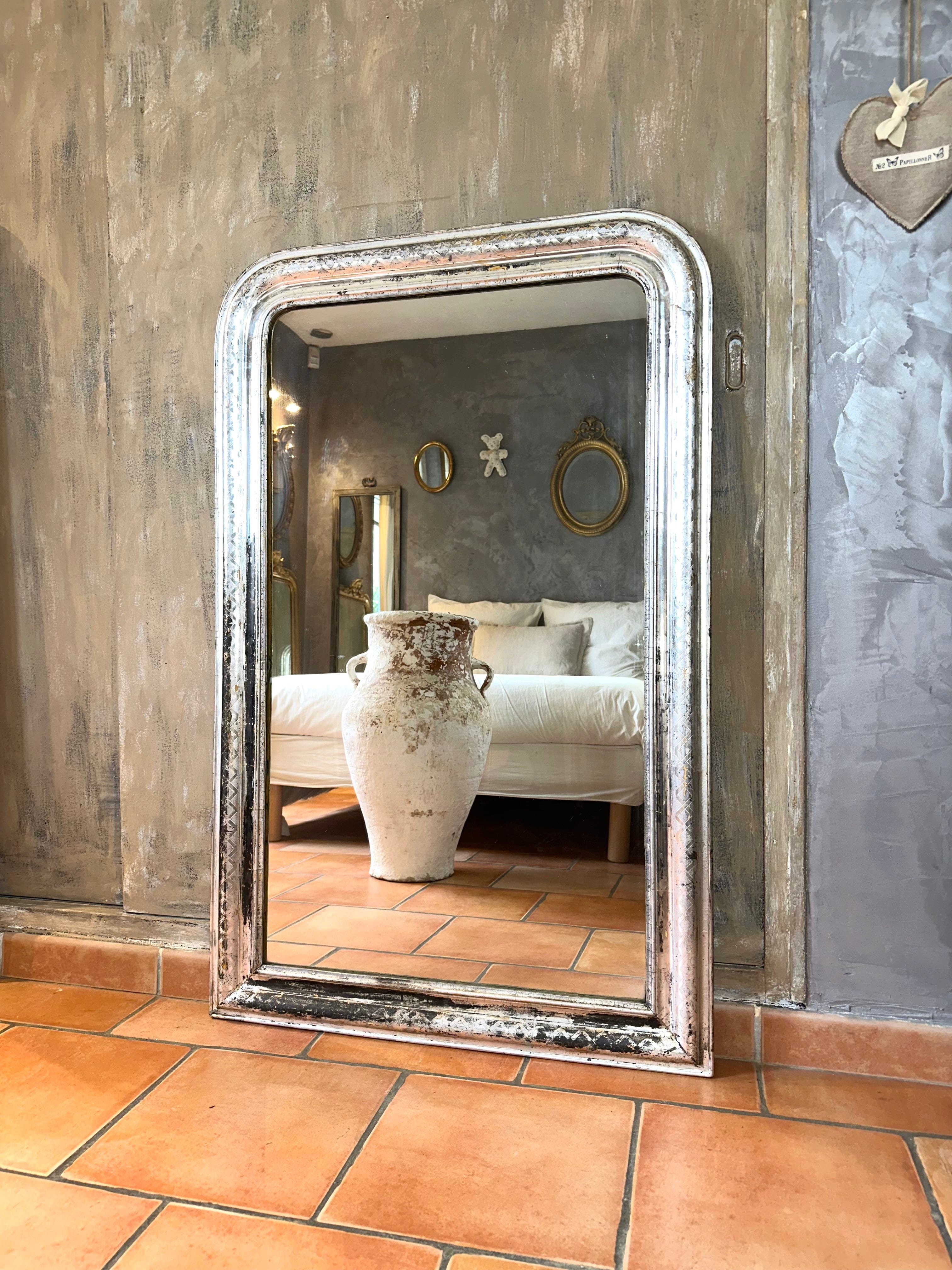 Andrea - Miroir Louis-Philippe argenté XIXème