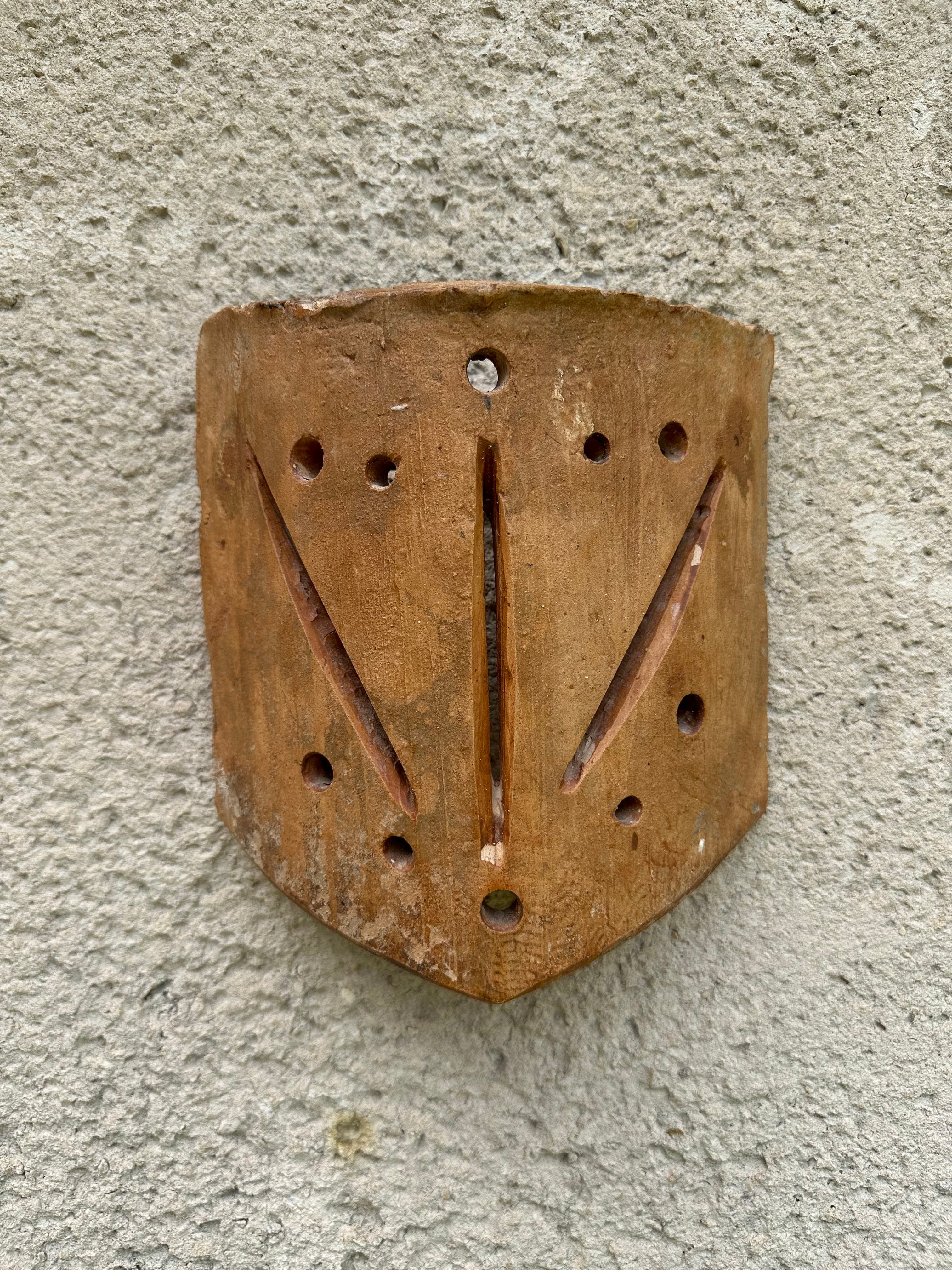 Appliques murales en tuiles provençales 3 | diamètre 20 ; hauteur 21 cm