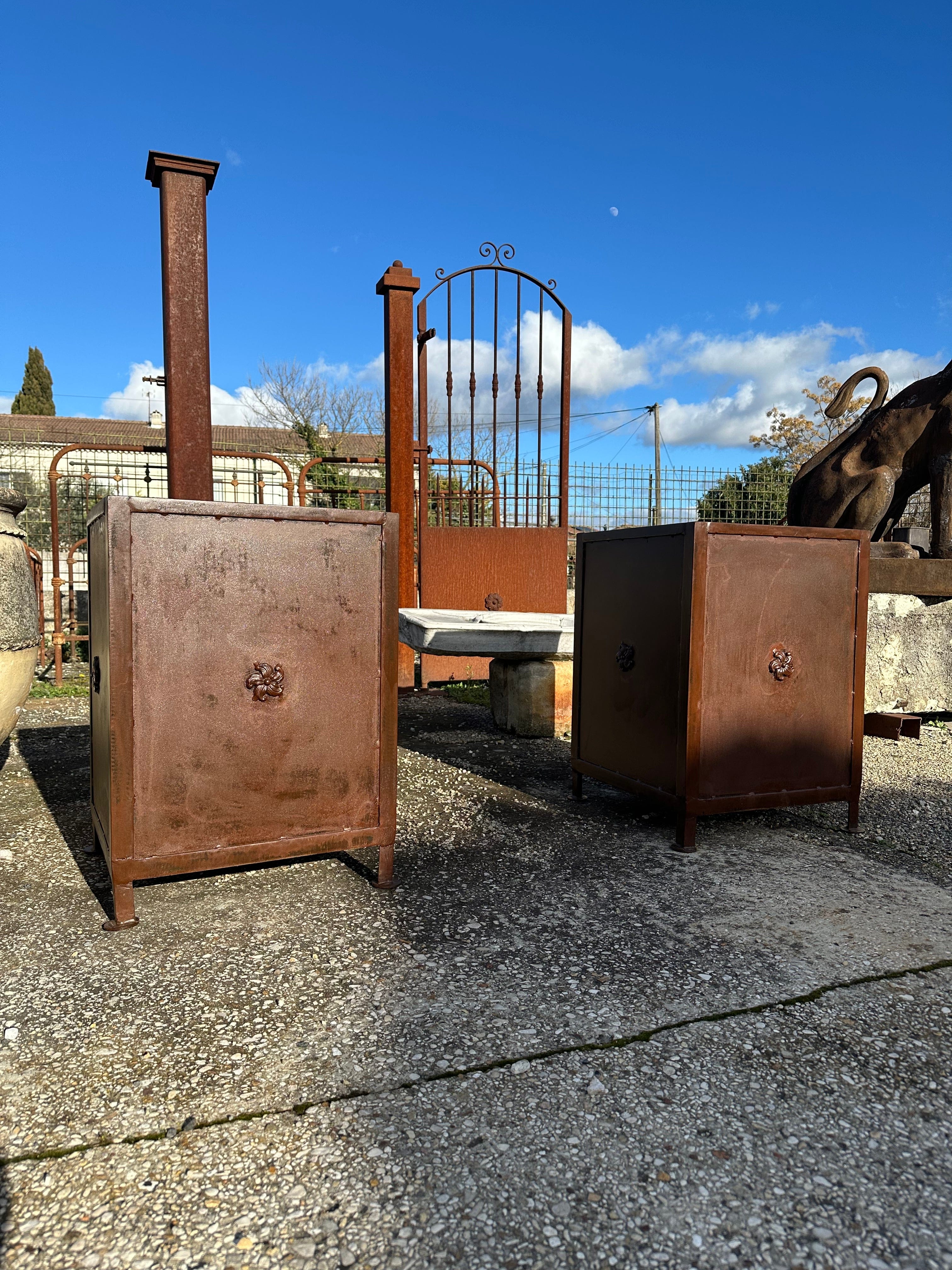 Bacs à oranger en fer forgé artisanal