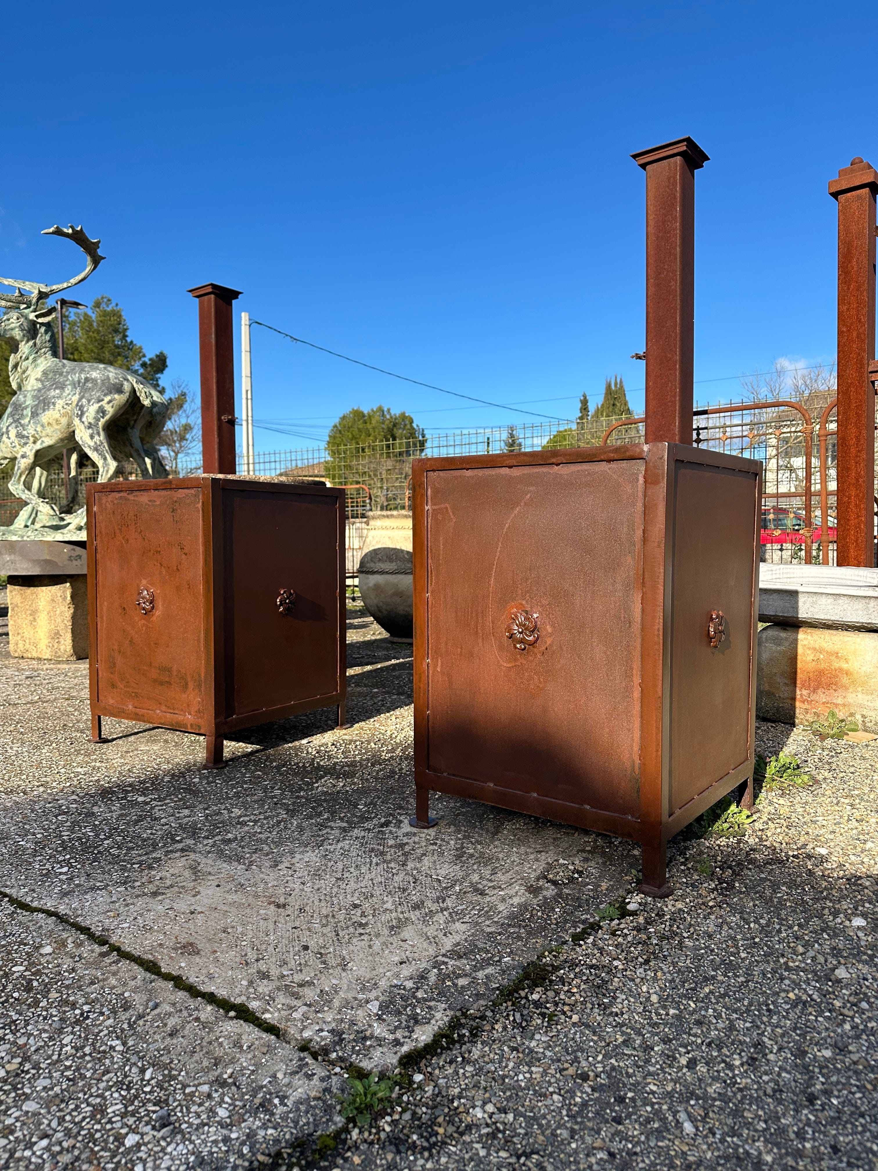 Bacs à oranger en fer forgé artisanal