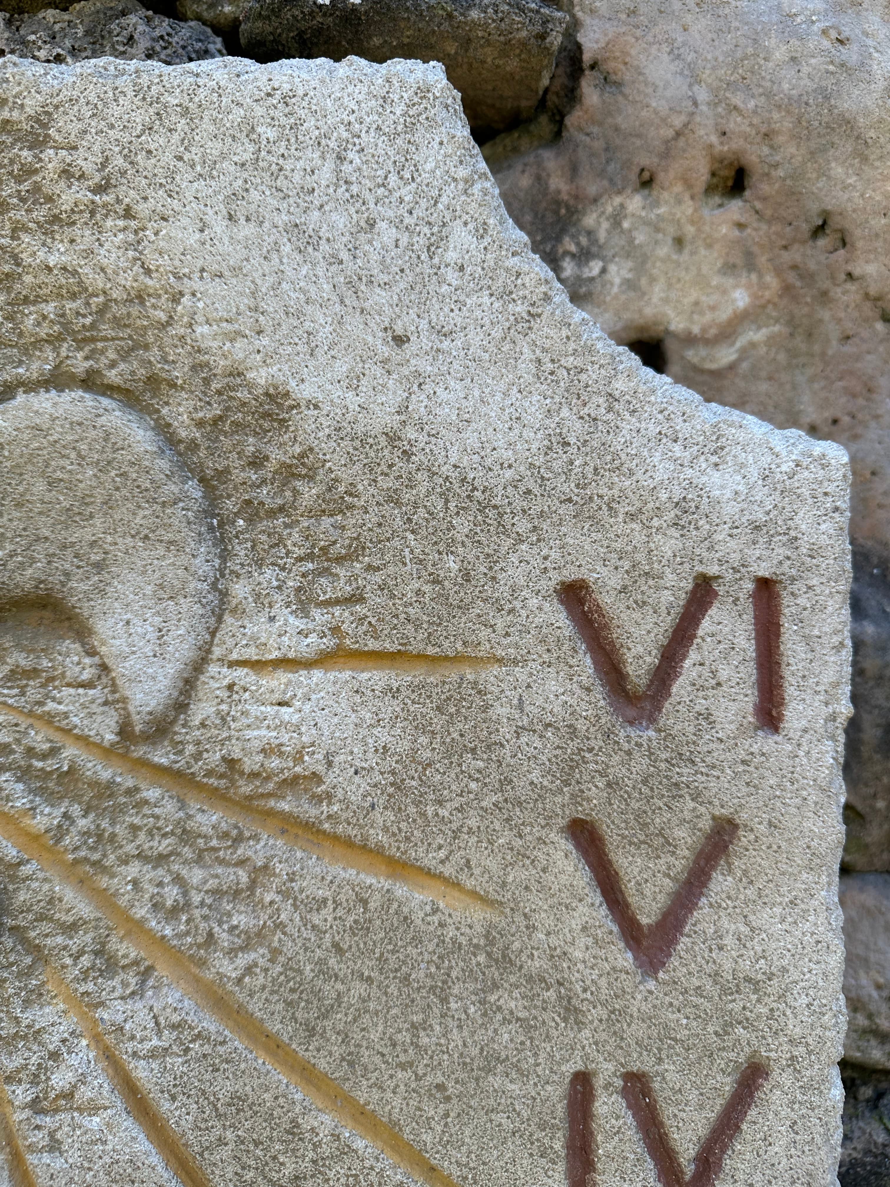 Cadran solaire en pierre naturelle