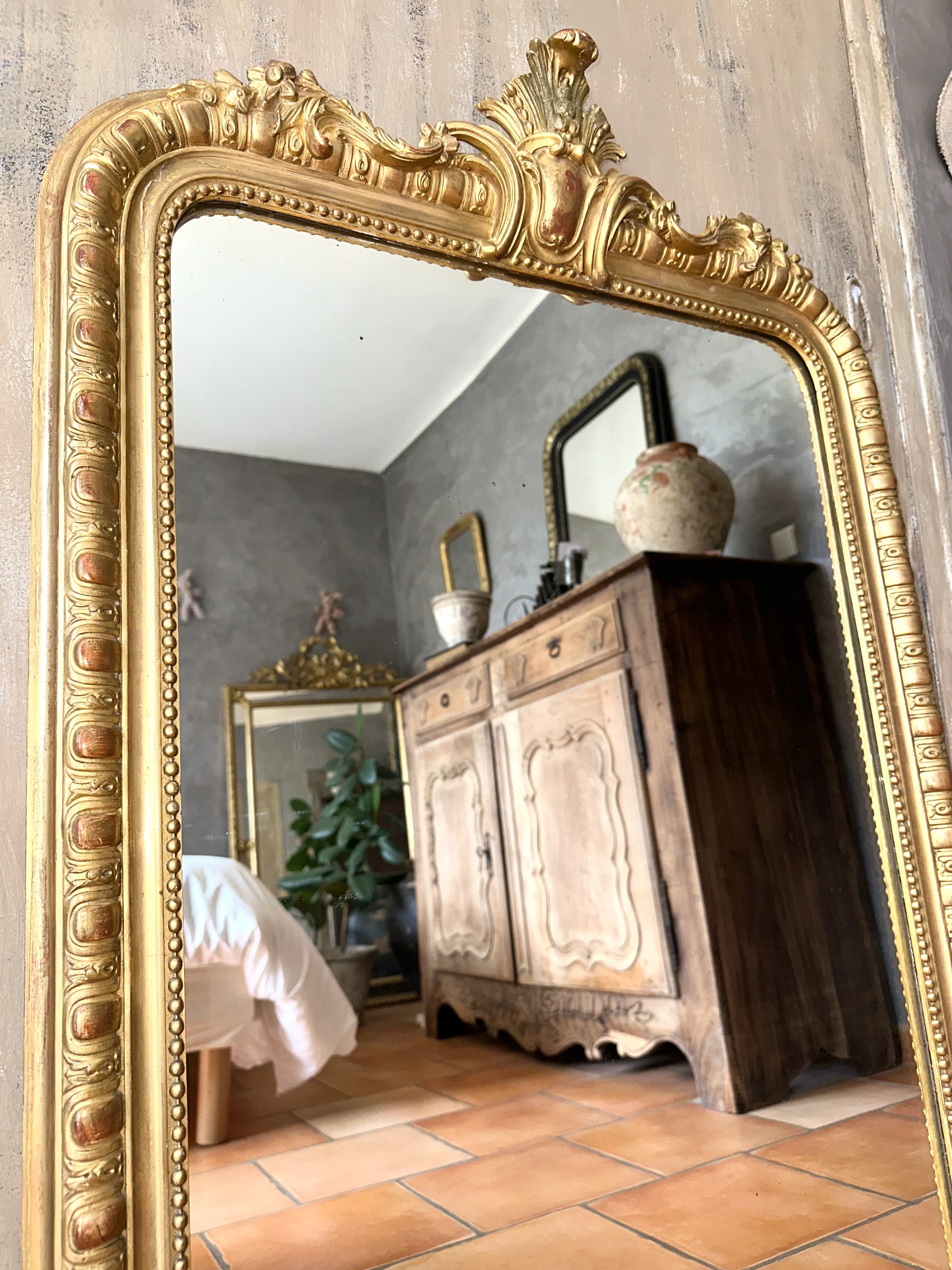Charly - Miroir Louis-Philippe doré XIXème