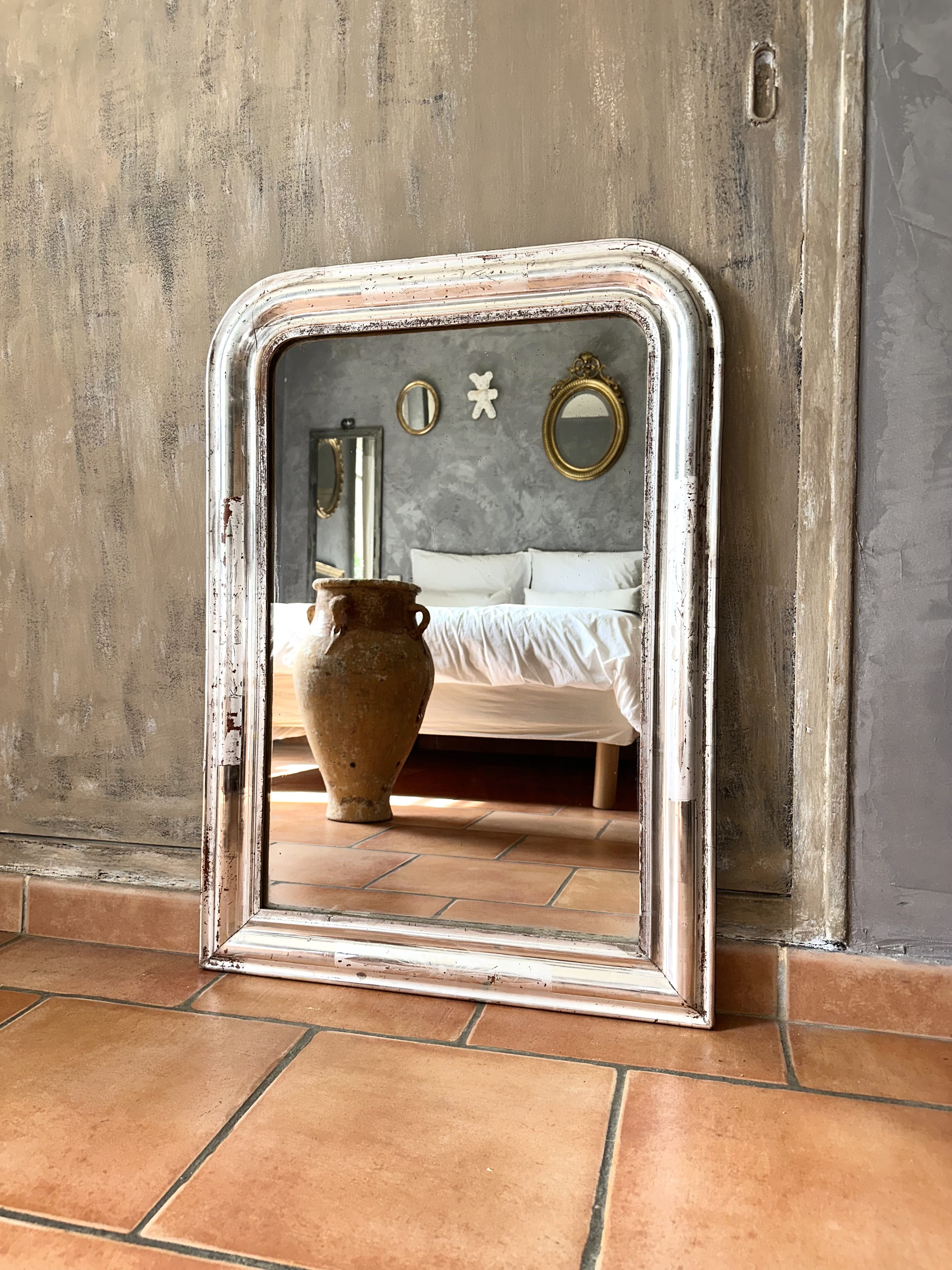 Léon - Miroir Louis-Philippe argenté XIXème