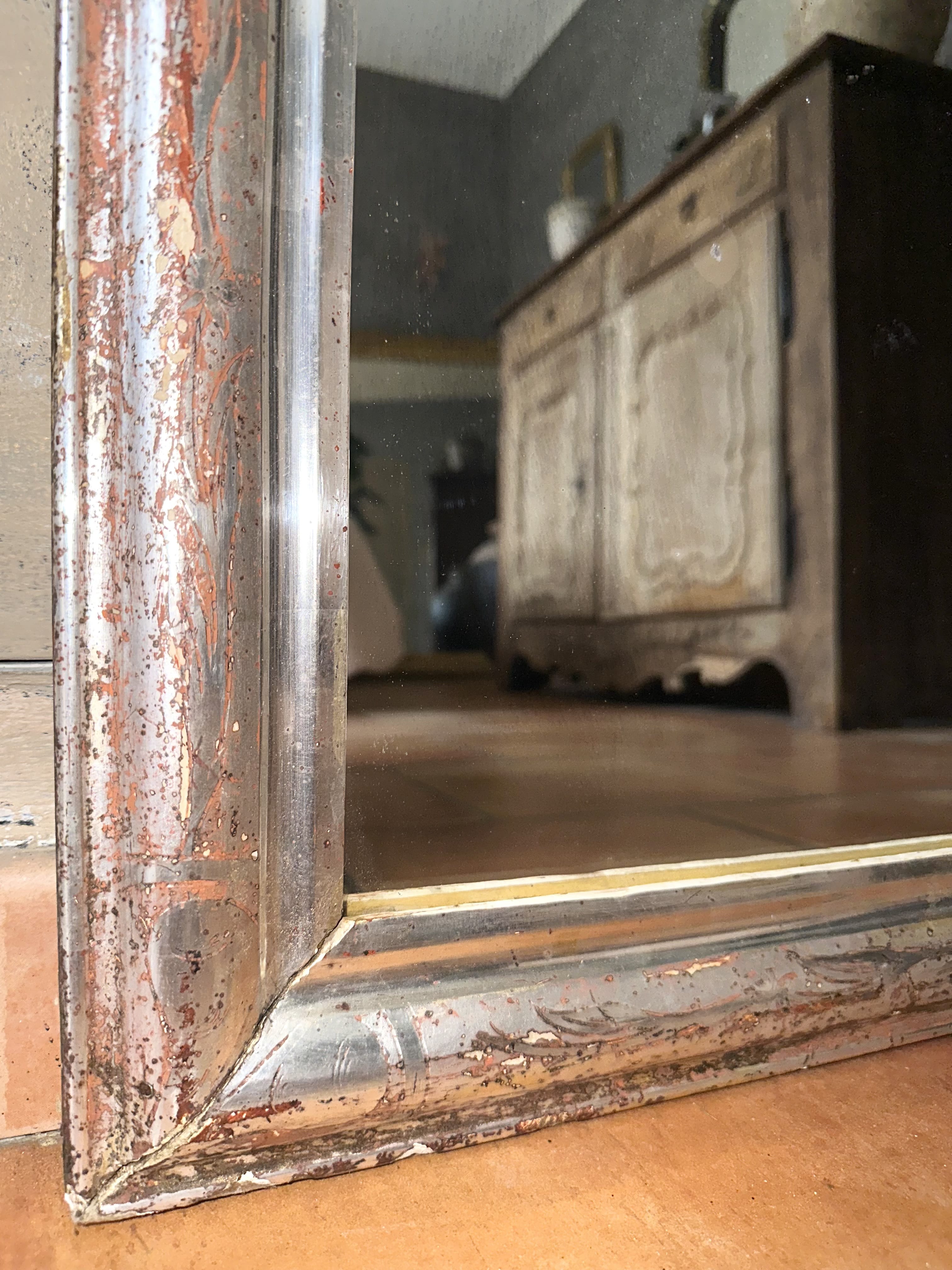 Louison - Miroir Louis-Philippe argenté XIXème
