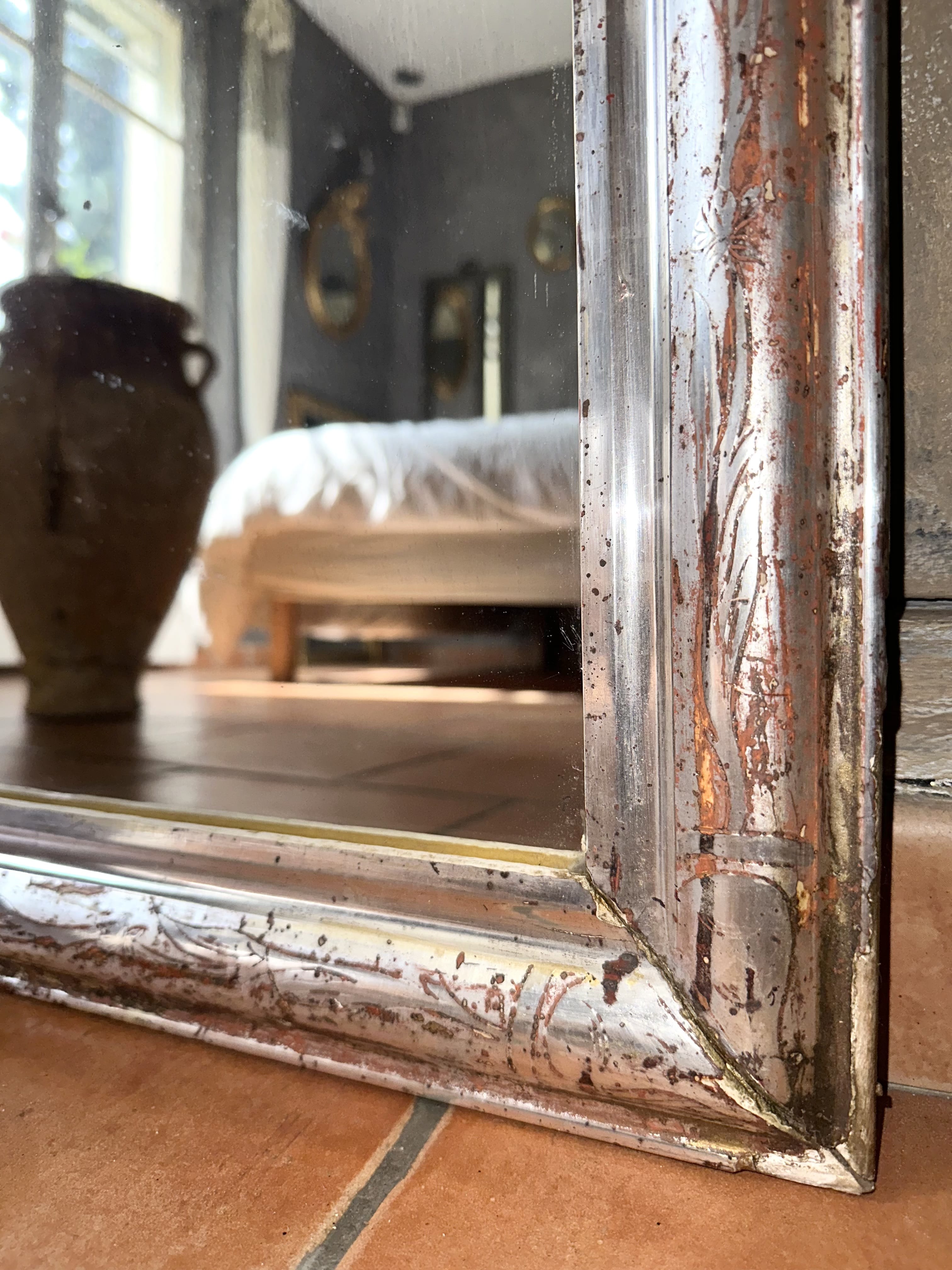 Louison - Miroir Louis-Philippe argenté XIXème