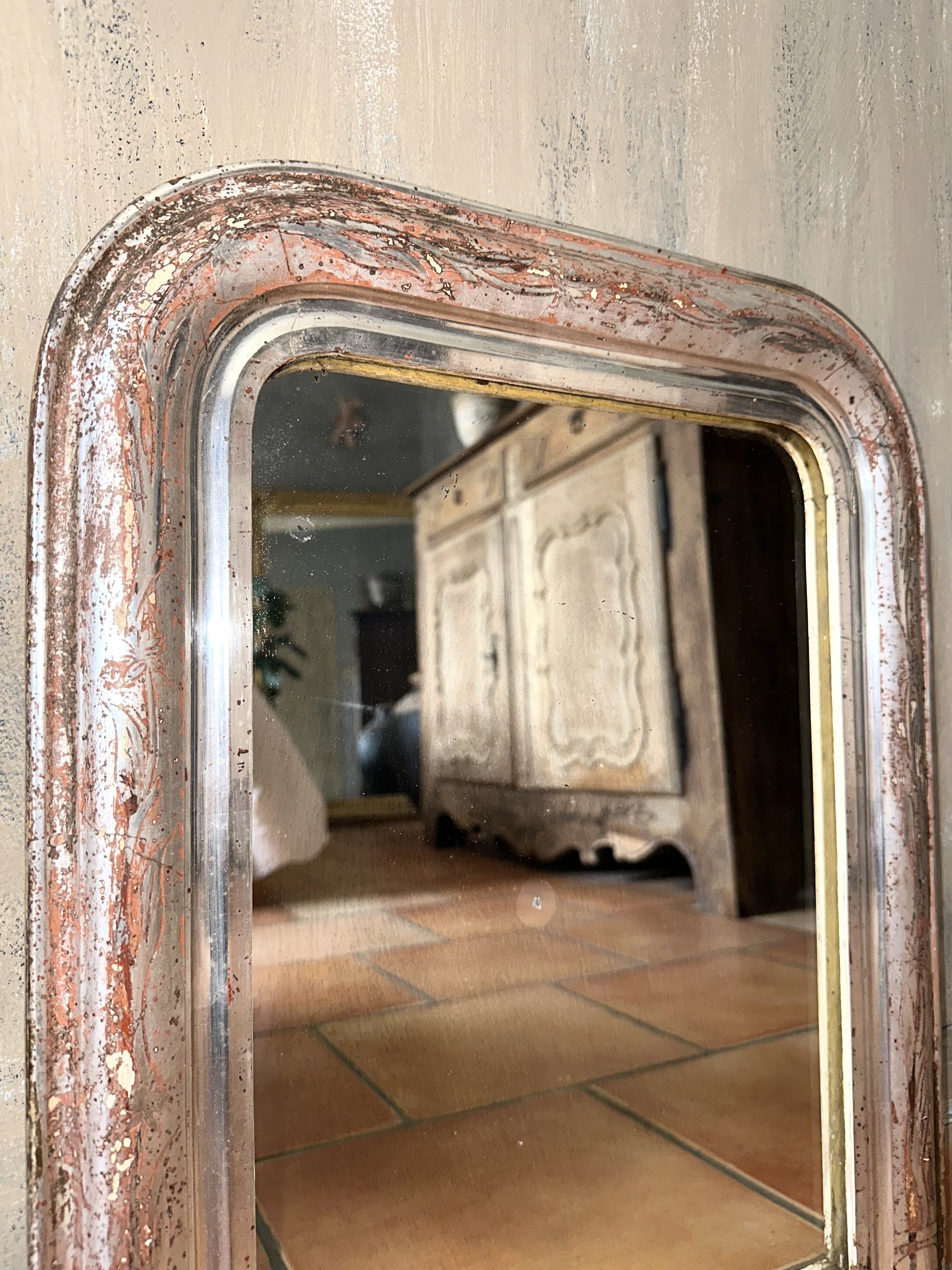Louison - Miroir Louis-Philippe argenté XIXème