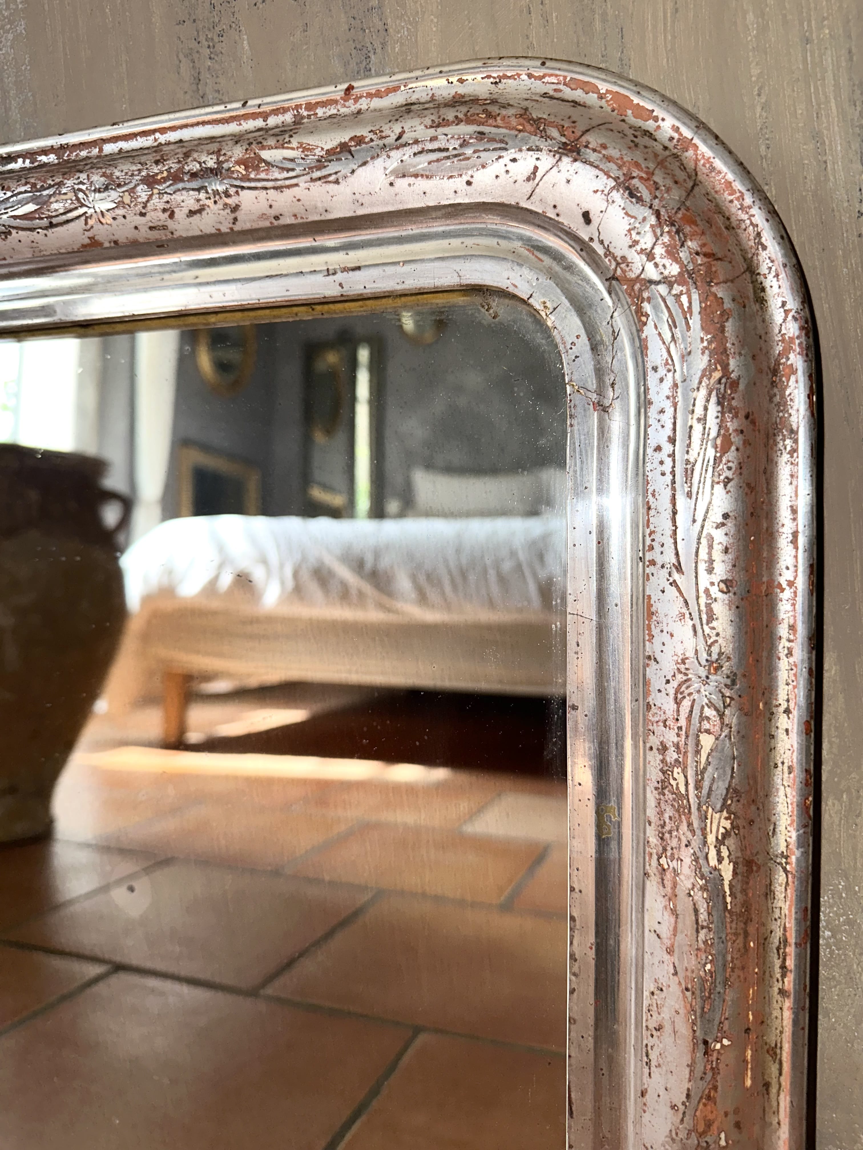 Louison - Miroir Louis-Philippe argenté XIXème