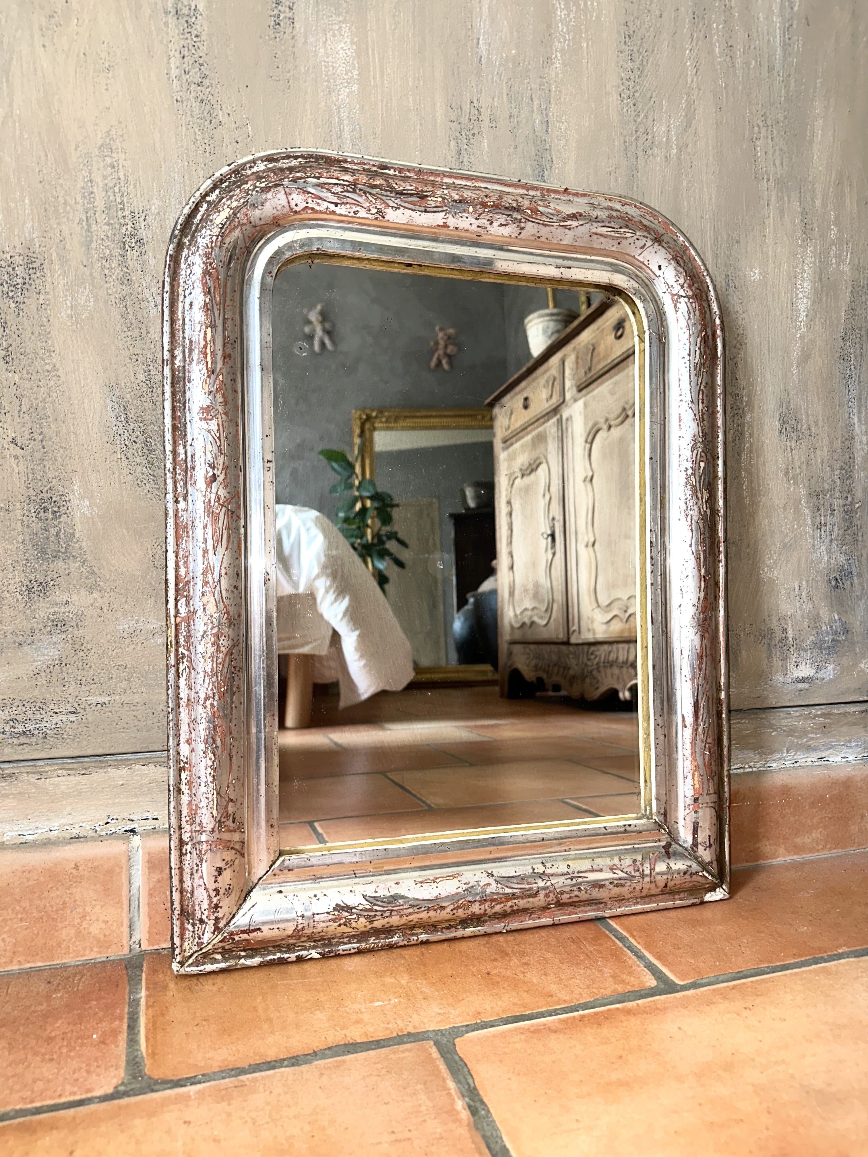Louison - Miroir Louis-Philippe argenté XIXème