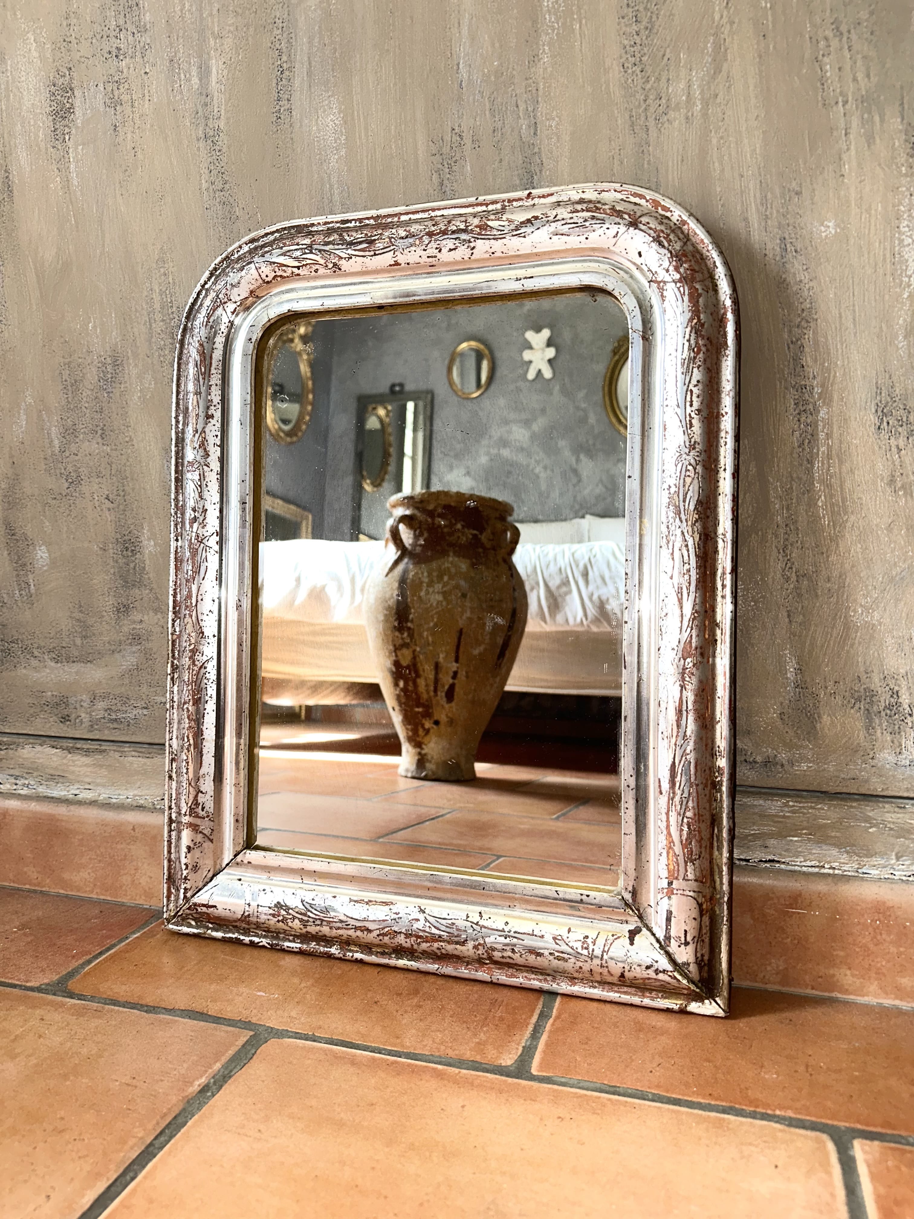 Louison - Miroir Louis-Philippe argenté XIXème