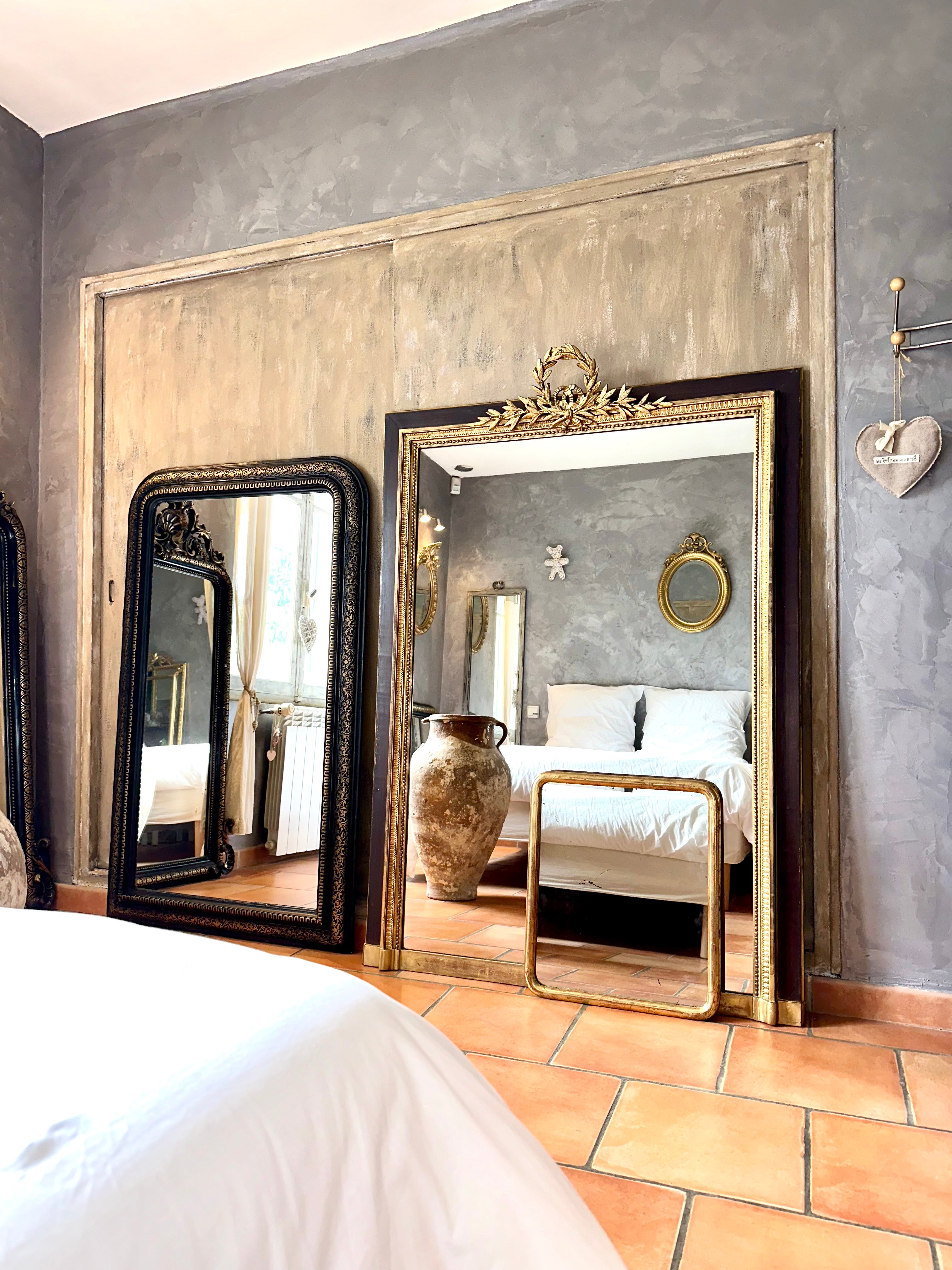 Grands miroirs anciens brocante