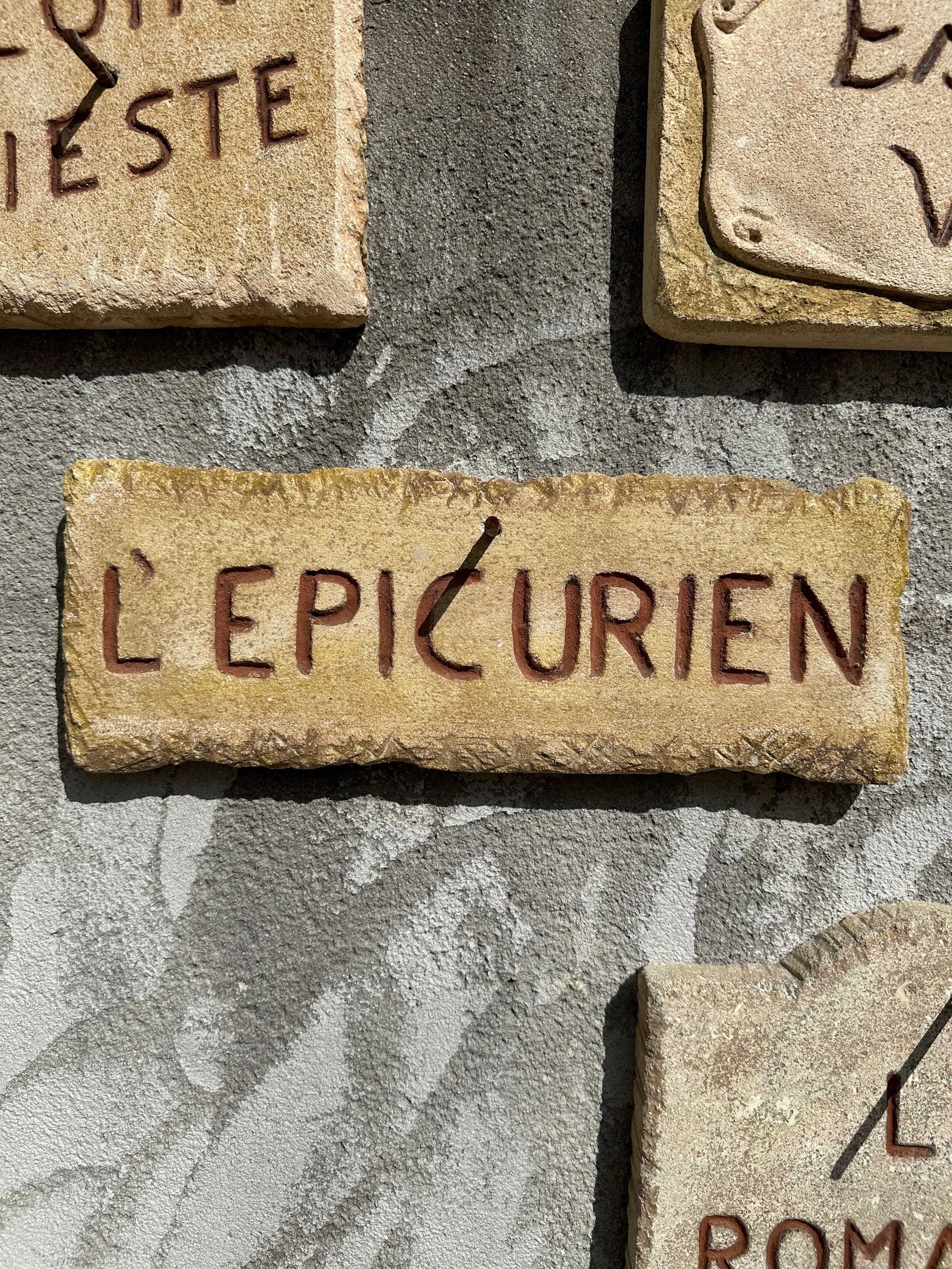 Plaques en pierre naturelle L'épicurien 40 x 15 cm