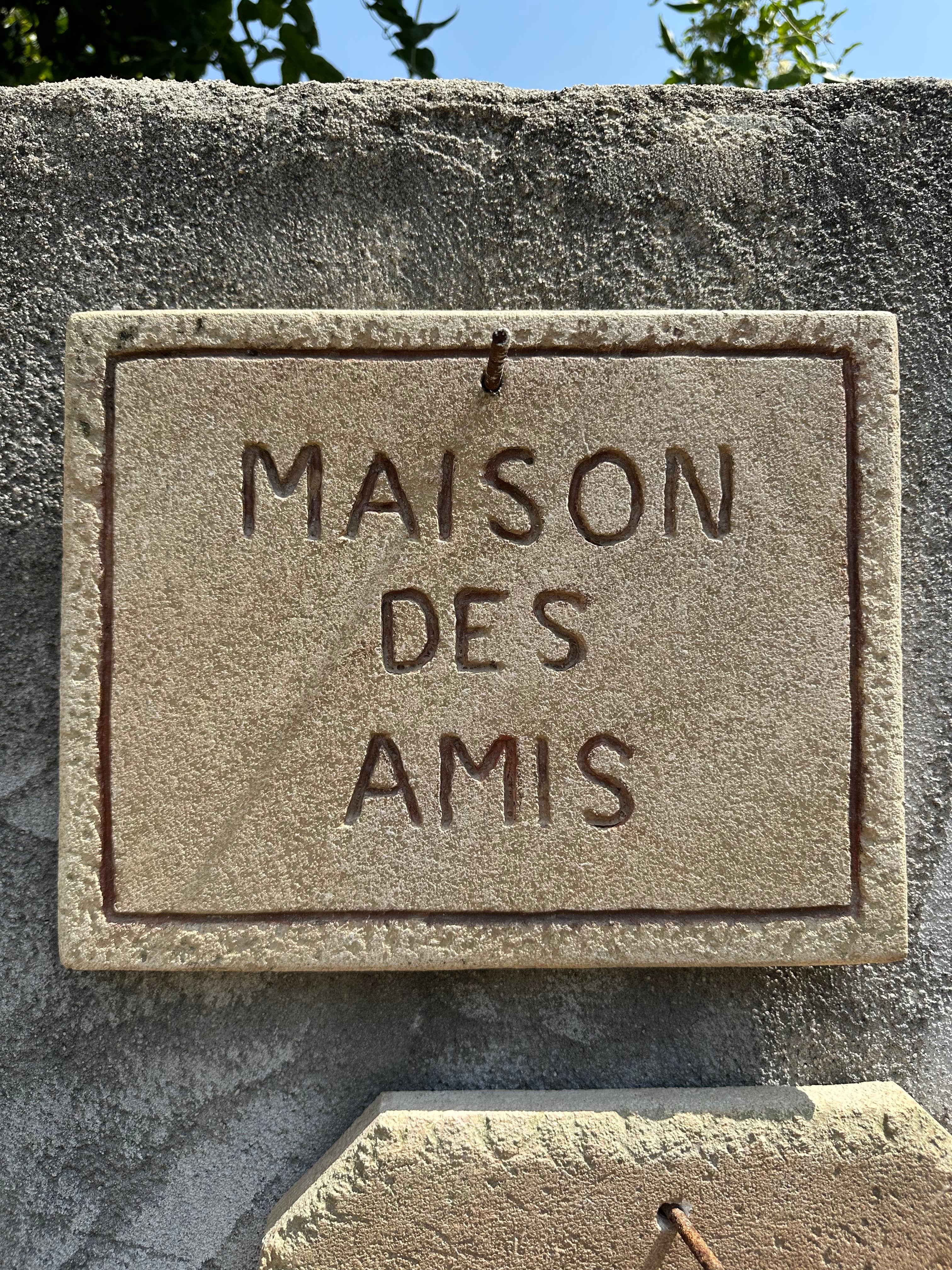 Plaques en pierre naturelle Maison des amis 30 x 20 cm