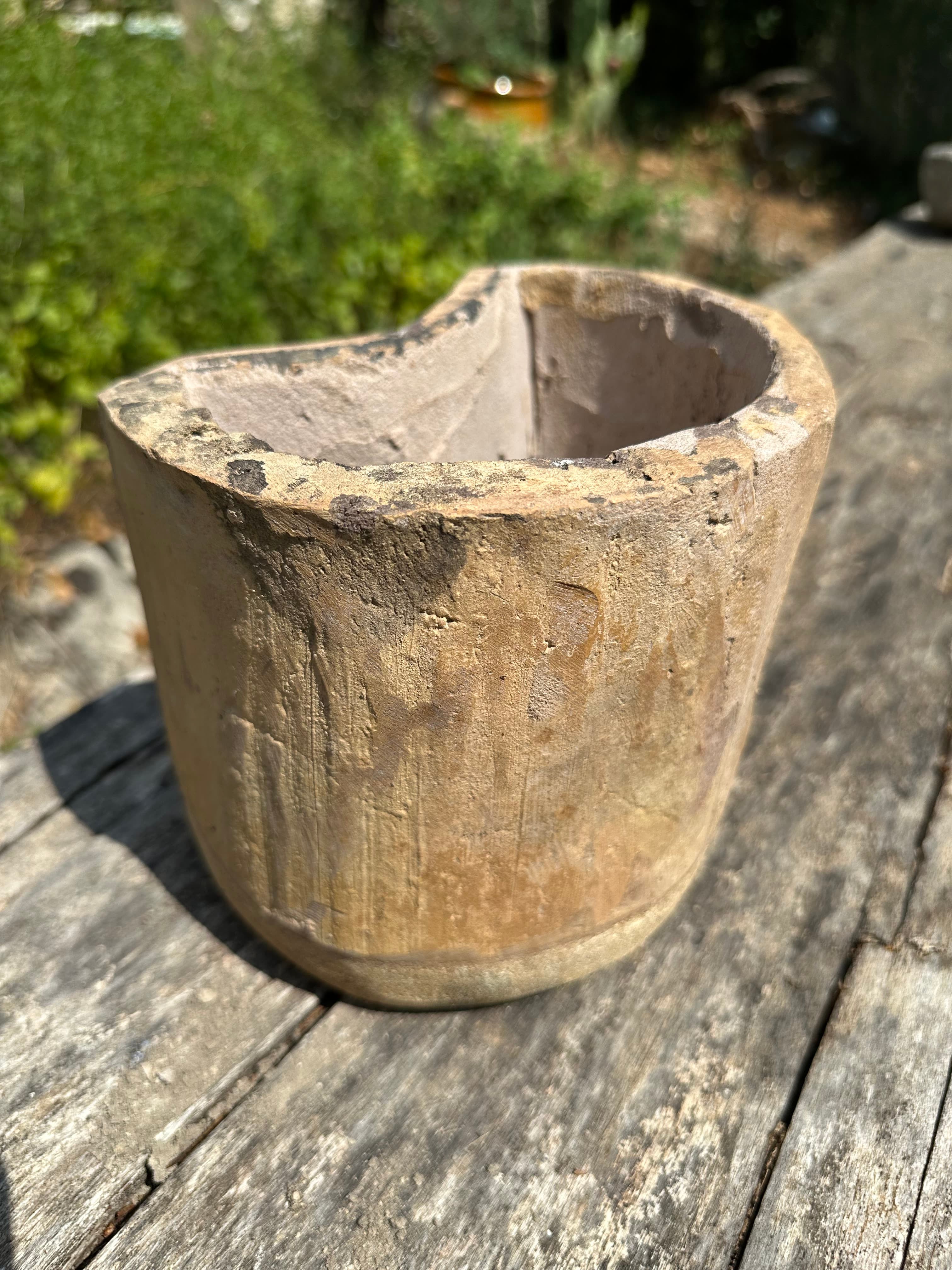 Pots en tuiles Provençales Petit demi-lune diamètre 16 ; hauteur 18 cm