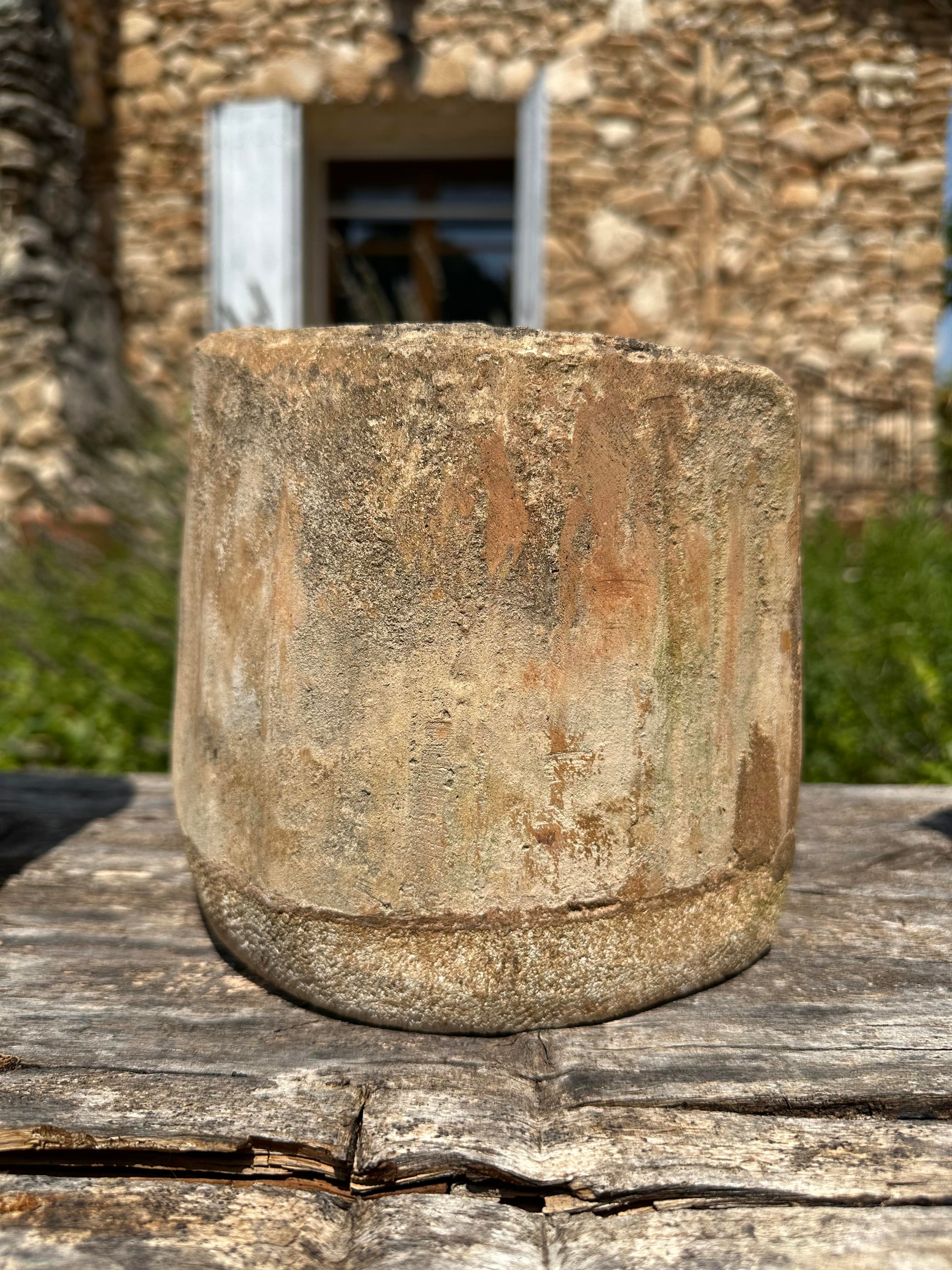 Pots en tuiles Provençales Petit rond diamètre 16 ; hauteur 16 cm