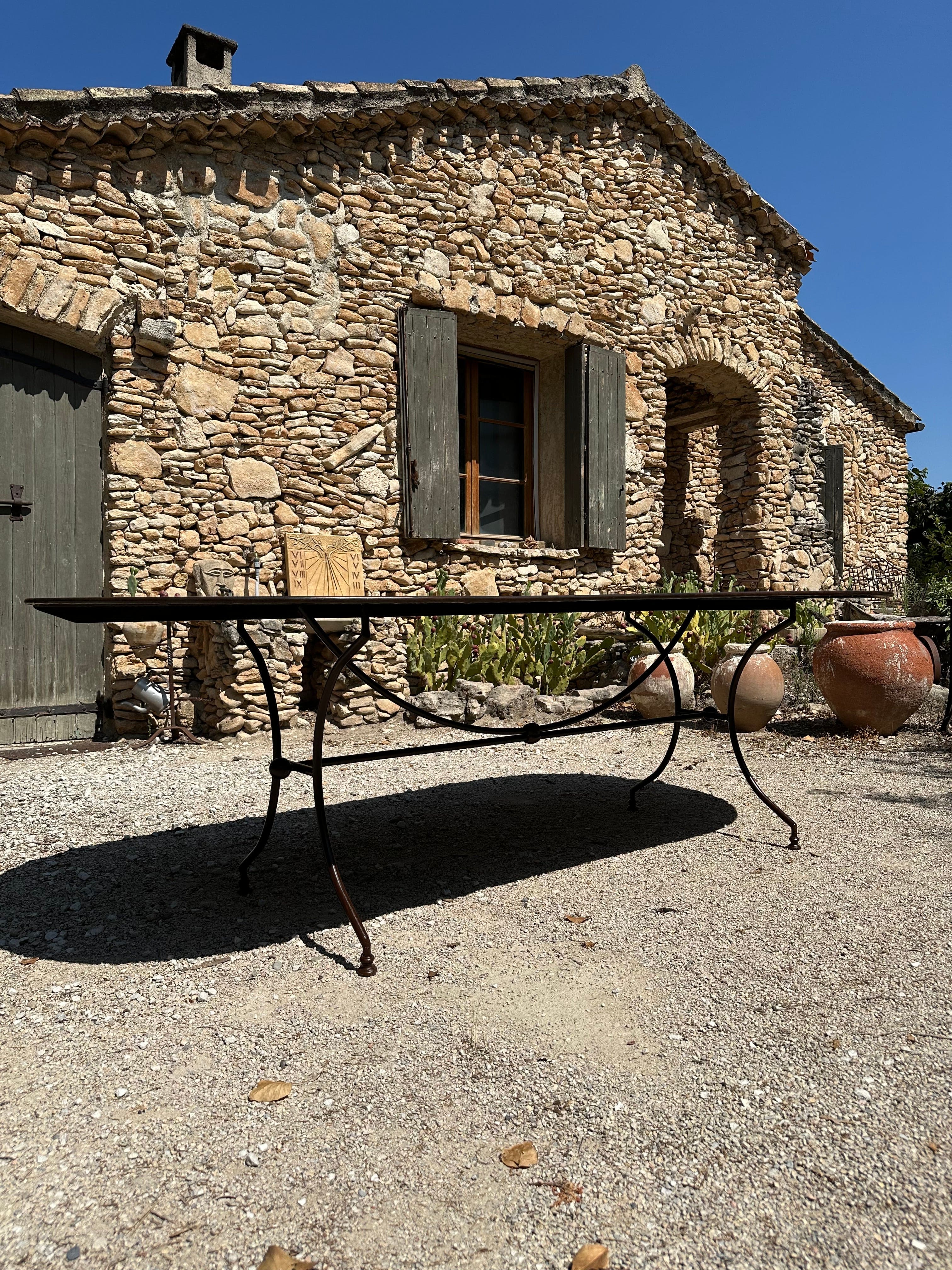 Table de jardin en fer forgé 250 cm