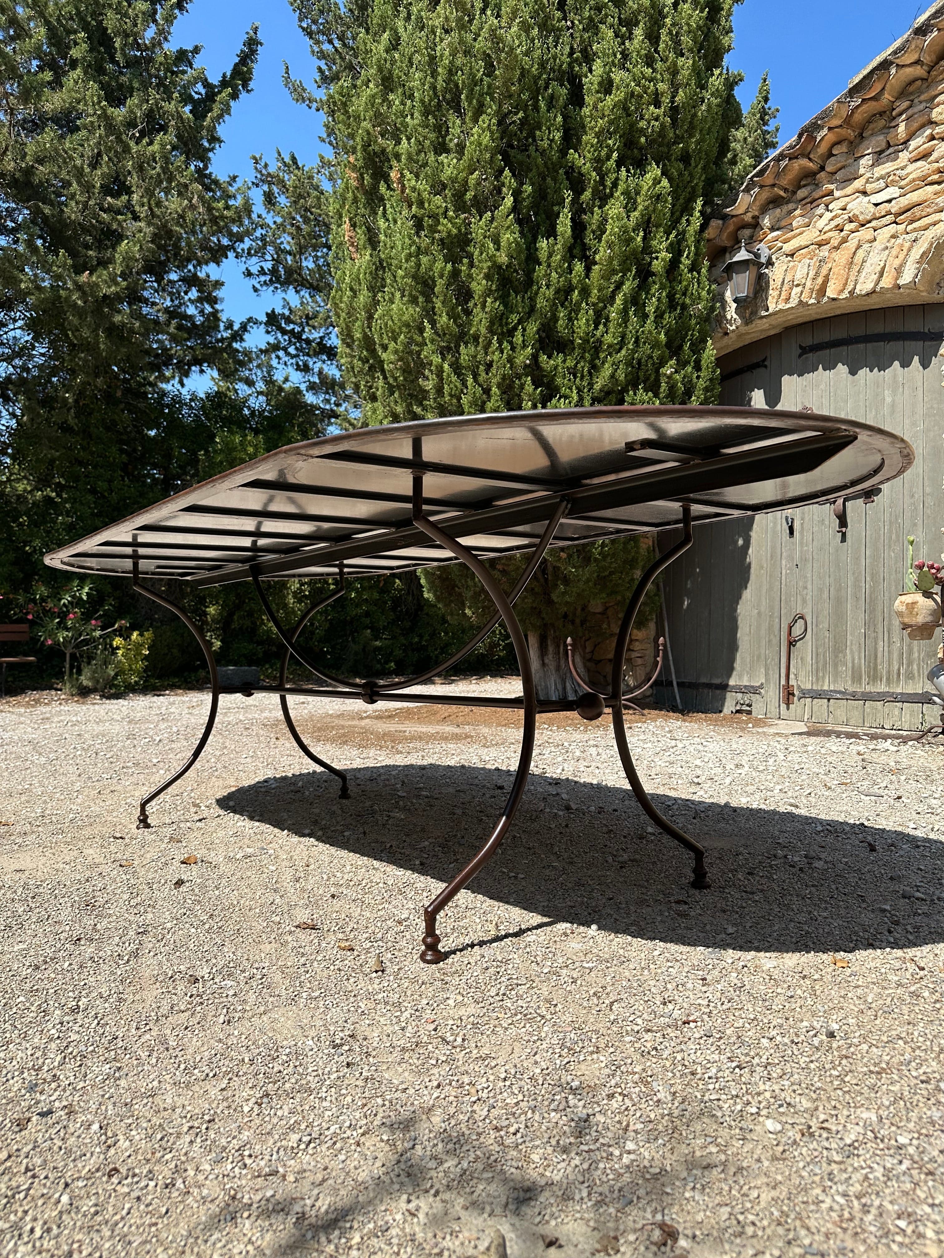 Table de jardin en fer forgé 250 cm