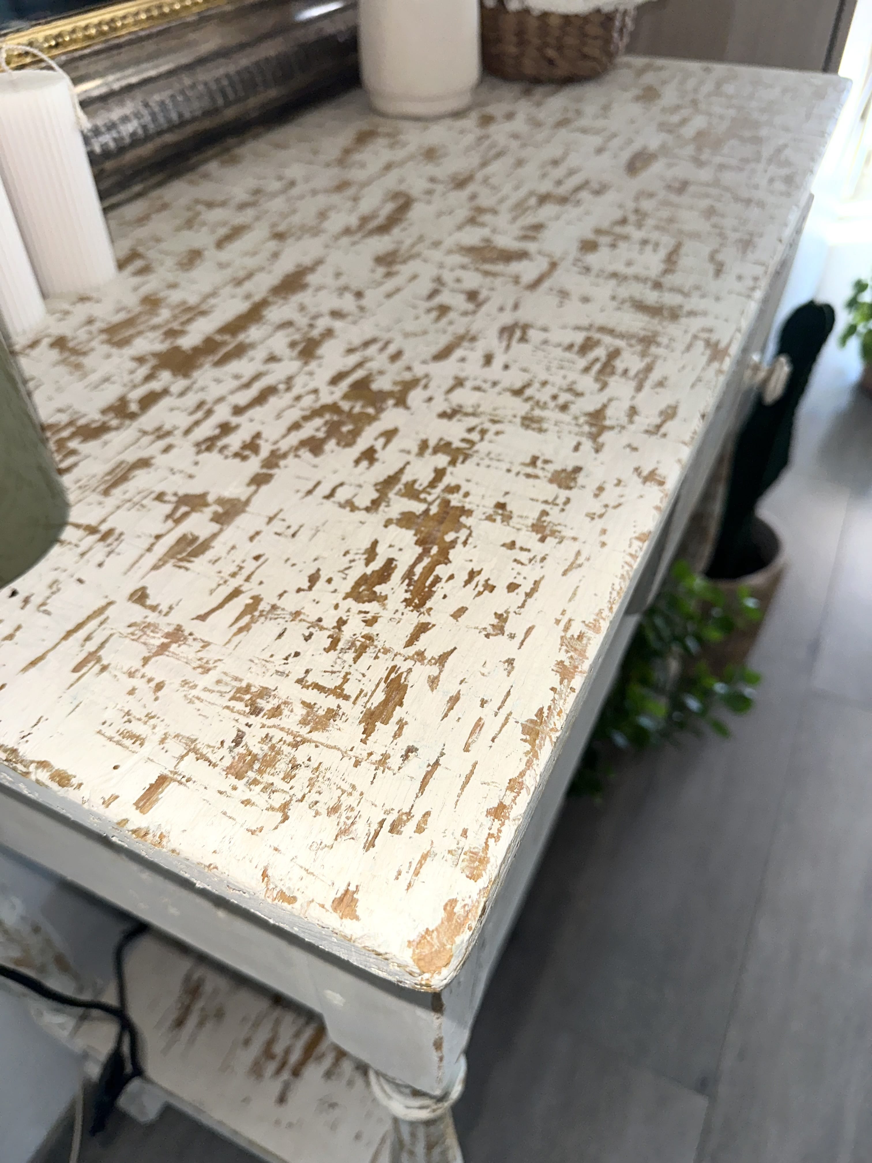 Table de métier patinée