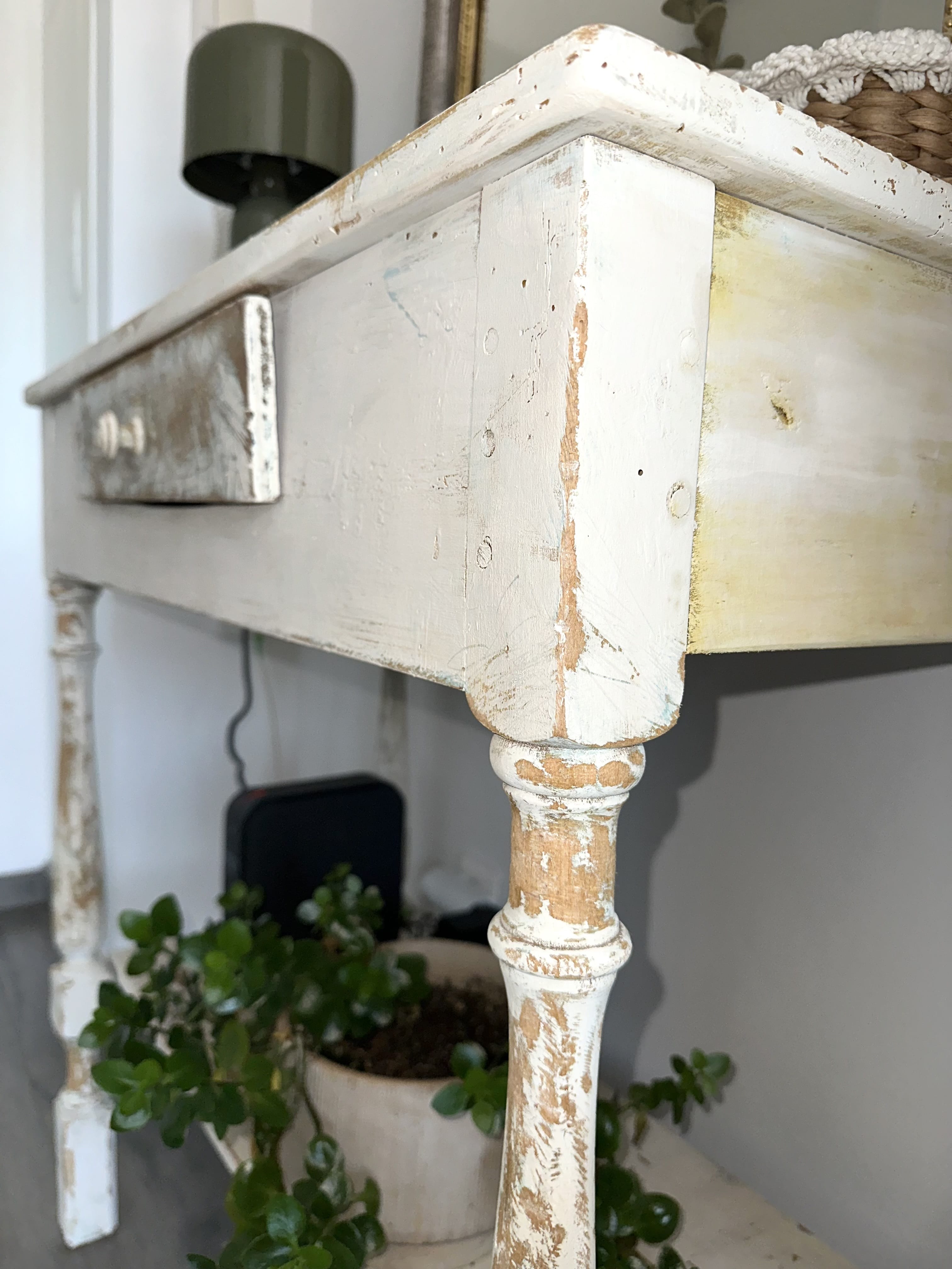 Table de métier patinée
