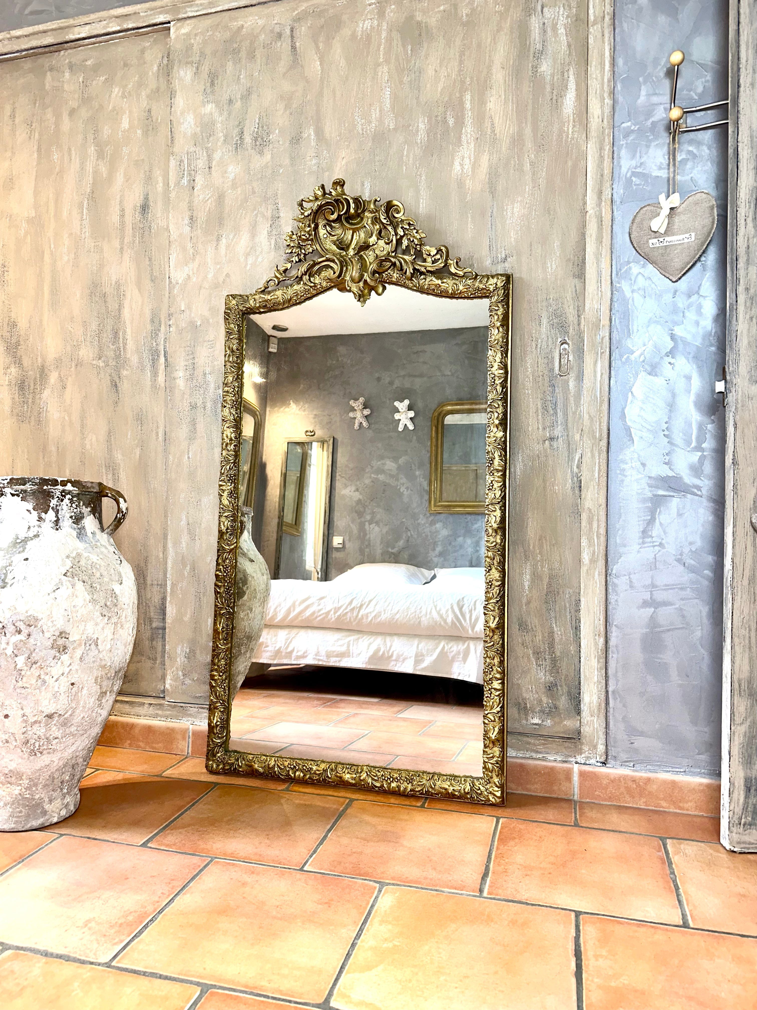 Miroir ancien doré JASMINE